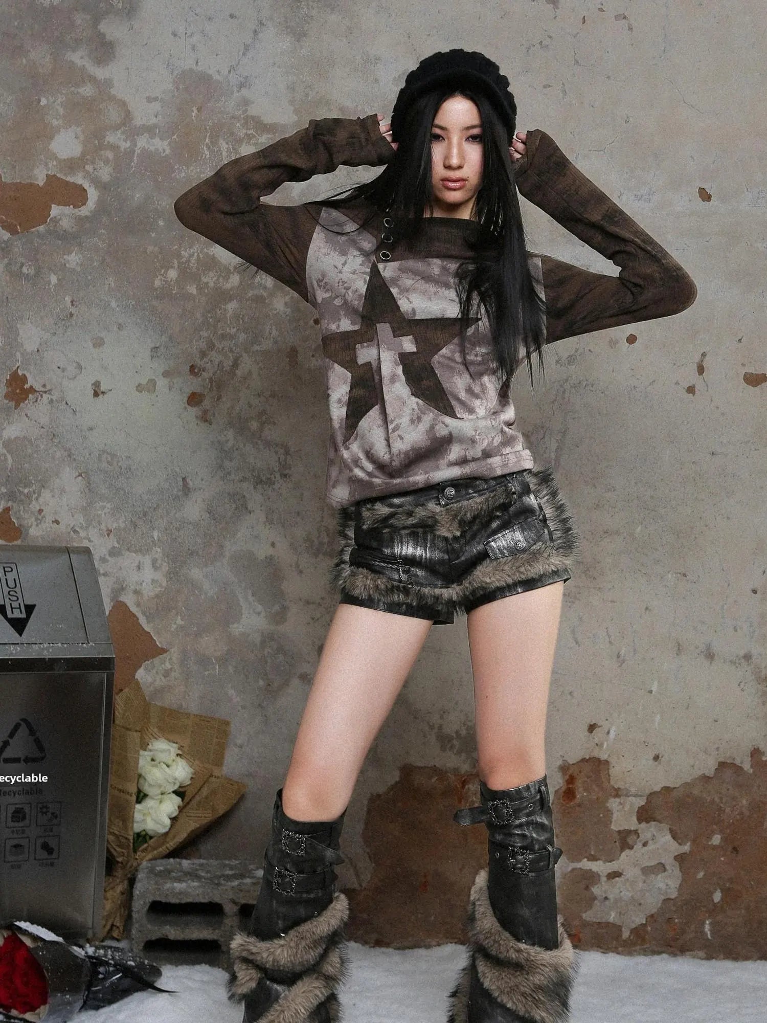 Vintage Punk Recyclable Knit Top