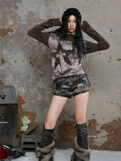 Vintage Punk Recyclable Knit Top