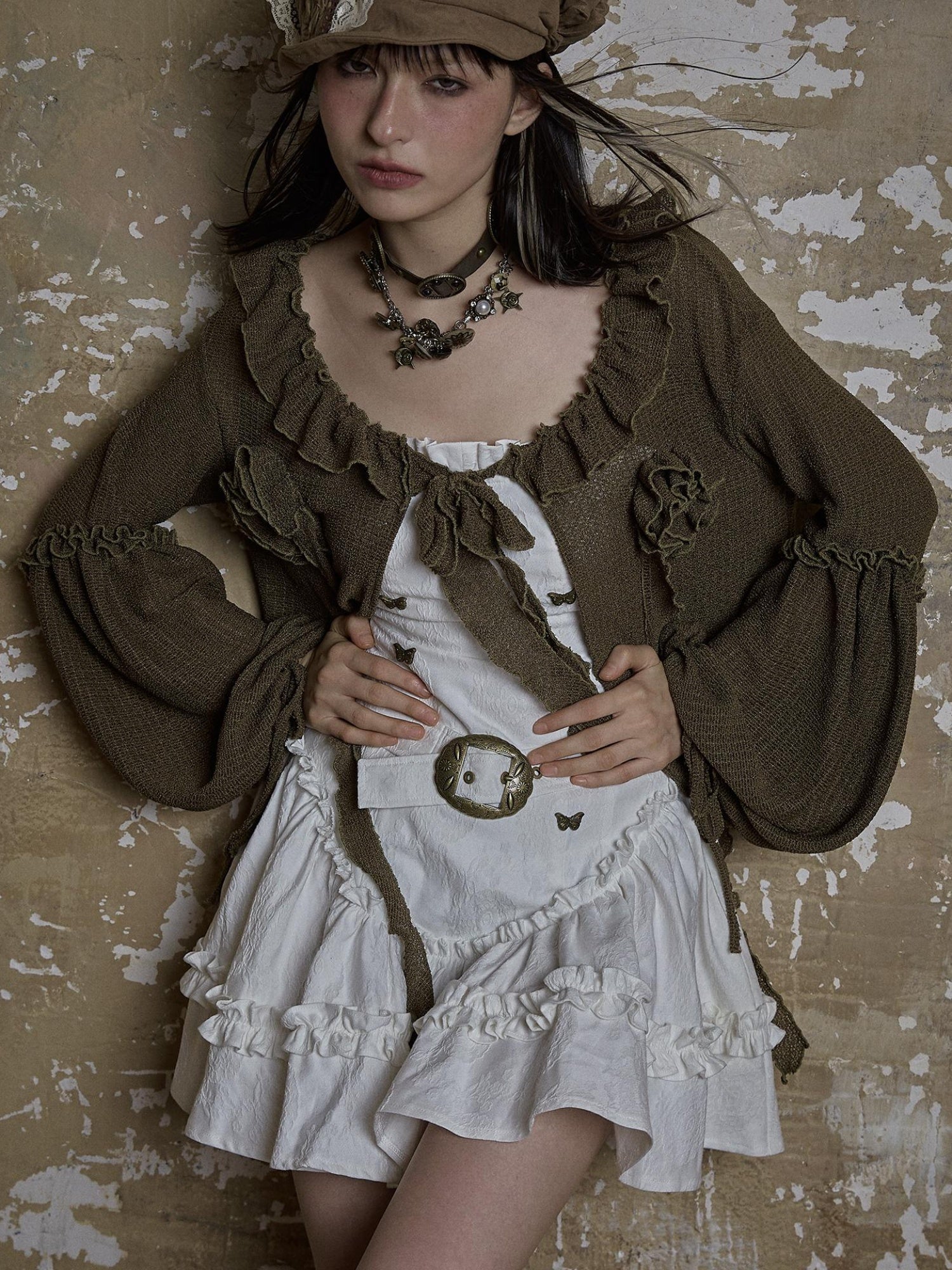 NO ROMANCE Vintage Punk Star Button Necklace For Women