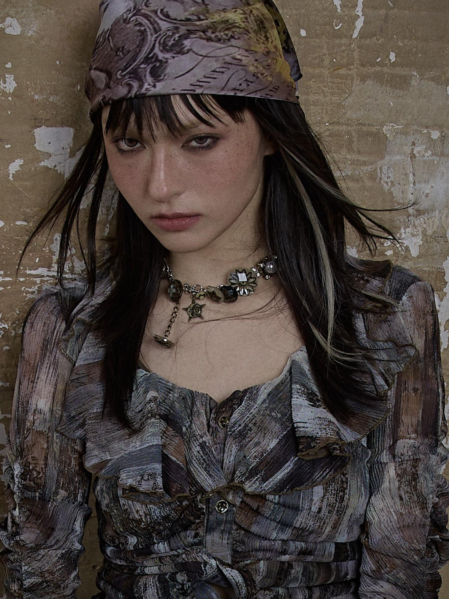 NO ROMANCE Vintage Punk Star Button Necklace For Women
