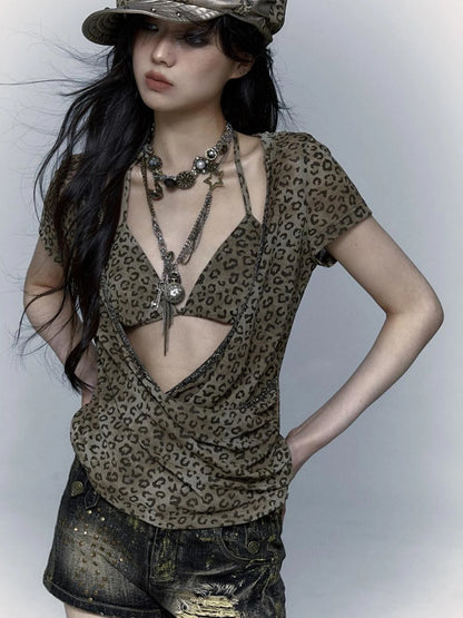 Vintage Steampunk Distressed Button Necklace Waist Chain