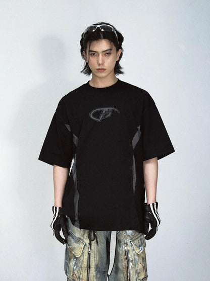 Vintage Stitch Detailed Unisex Washed Tee Loose Fit Cotton