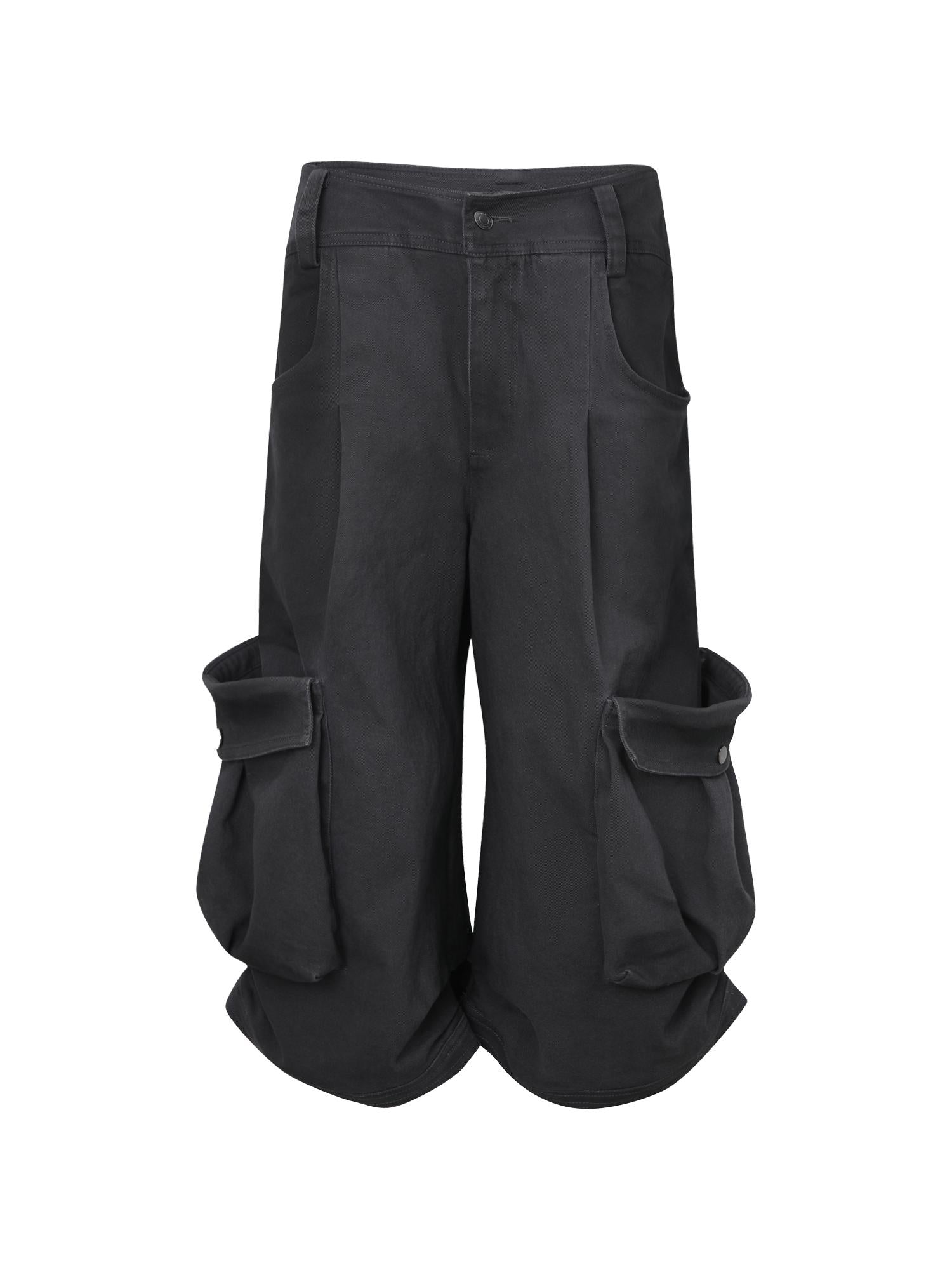 Vintage Washed Cargo Lantern Shorts