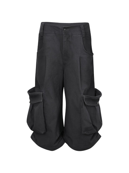 Vintage Washed Cargo Lantern Shorts