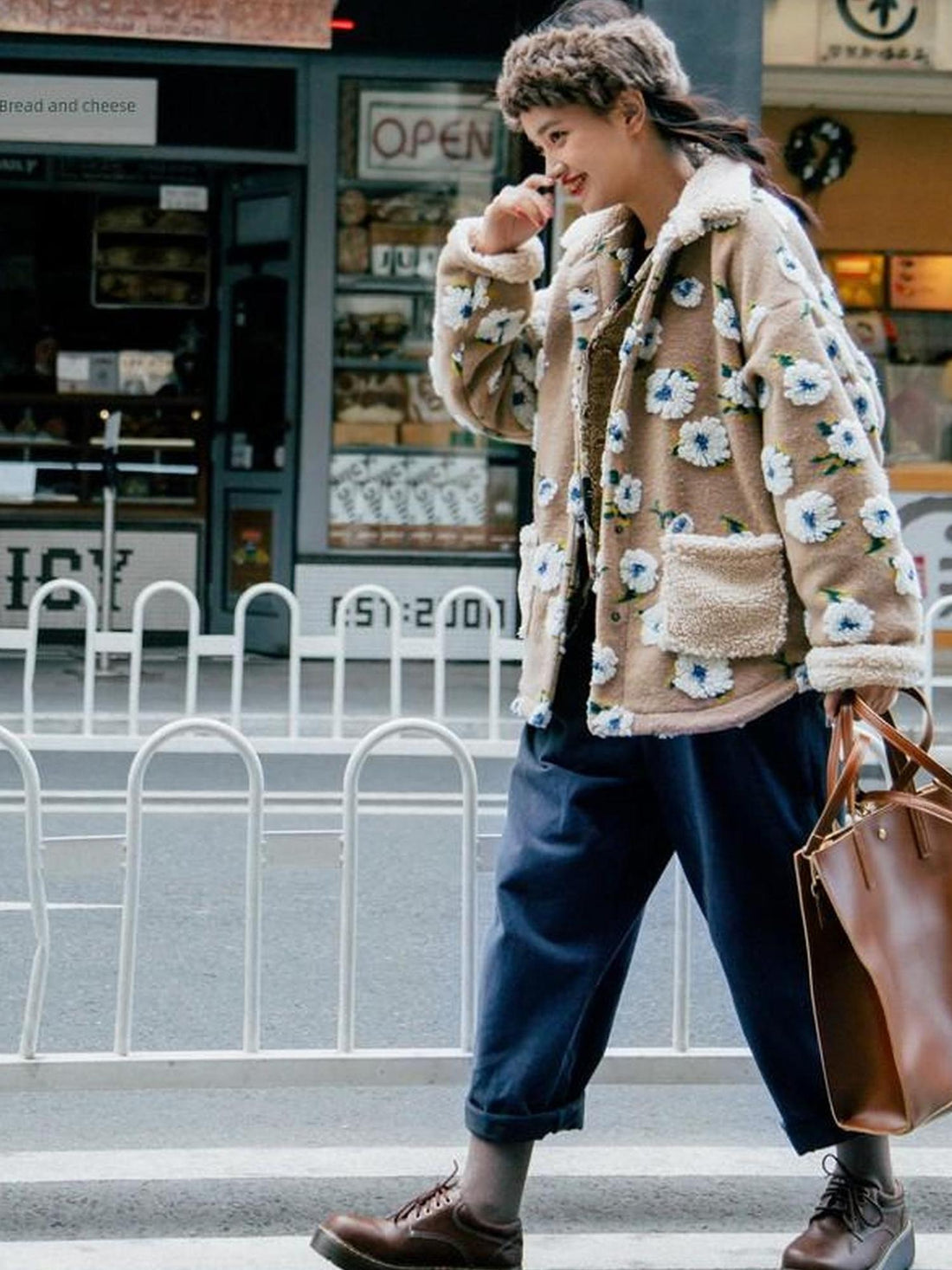 Sweet Mi Vintage Washed Twill Canvas Winter Loose Pants