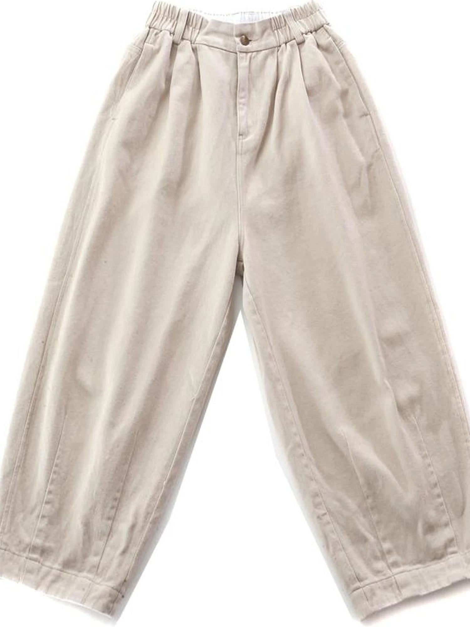 Vintage Washed Twill Canvas Winter Loose Pants