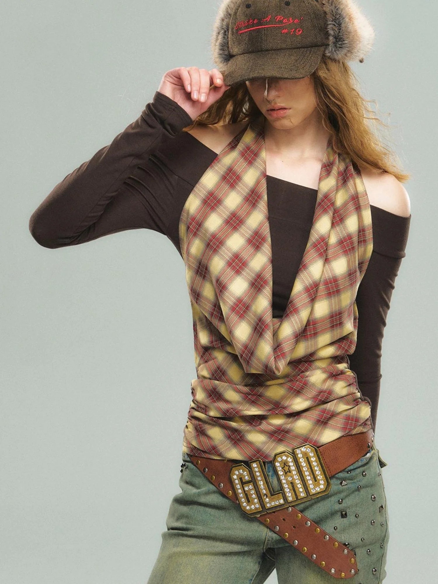 Vintage Wool Baseball Cap Winter Warm Christmas Hat For Women