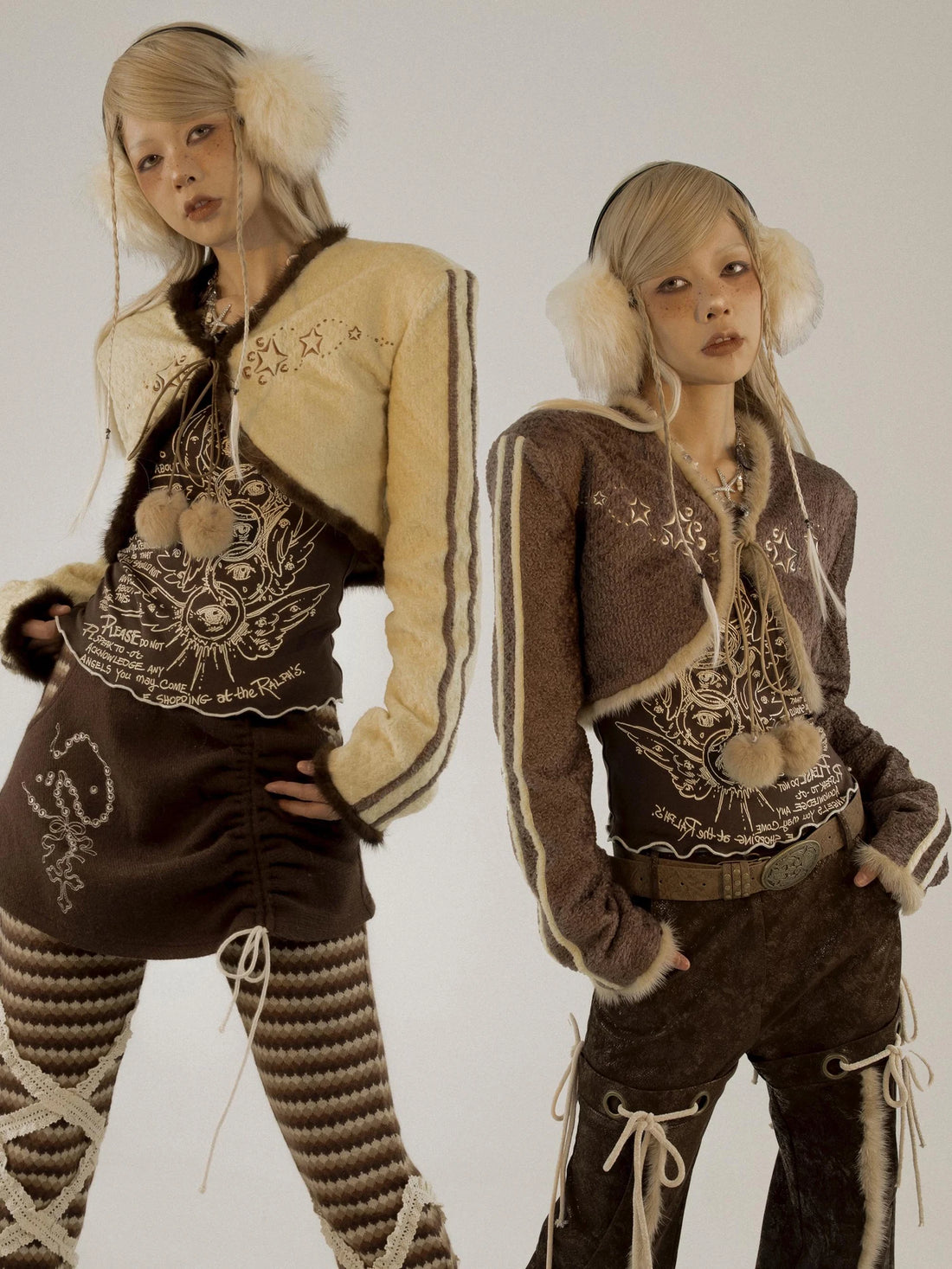 Vintage Y2K Patchwork Playful Short Jacket For Women