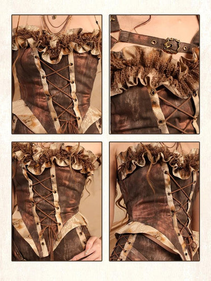 Virtual Orbit Asymmetric Y2k Grunge Nomad Retro Women&
