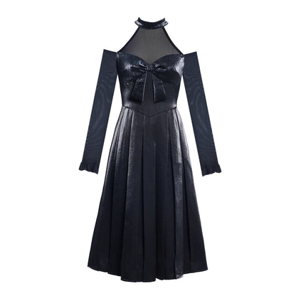 Virtual_Orbit_Black_And_White_Audrey_Halter_Neck_Leather_Mini_Dress_MISSTT