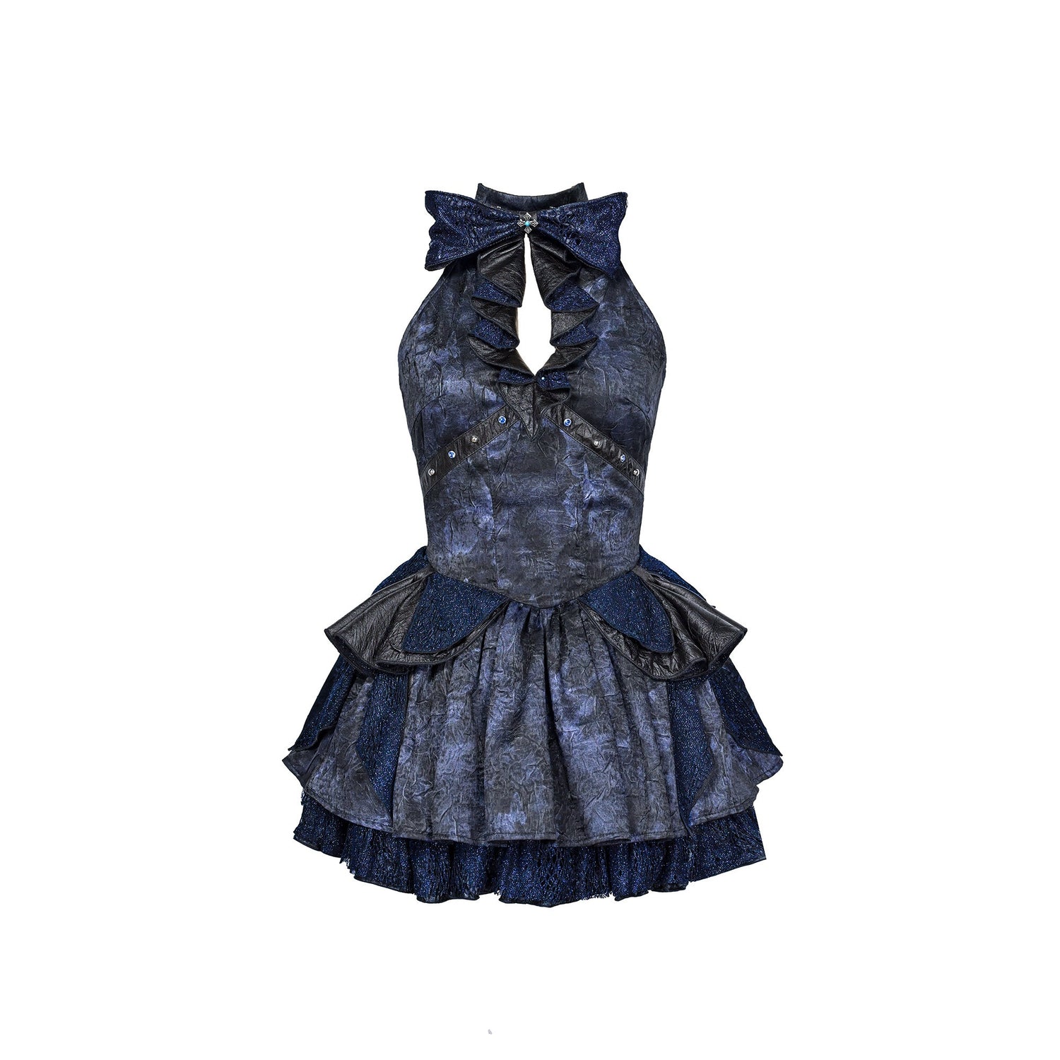 Virtual_Orbit_Black_Blue_Punk_Lace_Bow_Sparkle_Women&