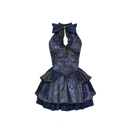 Virtual_Orbit_Black_Blue_Punk_Lace_Bow_Sparkle_Women&