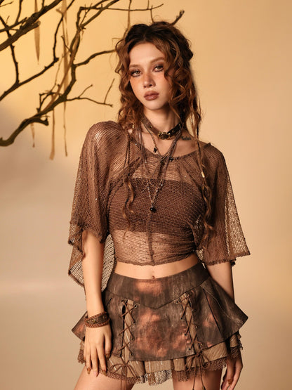 Virtual Orbit Butterfly Choker Mesh Sheer Wasteland Multi Way Women&