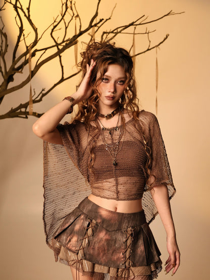 Virtual Orbit Butterfly Choker Mesh Sheer Wasteland Multi Way Women&