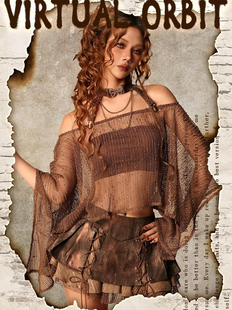 Virtual Orbit Butterfly Choker Mesh Sheer Wasteland Multi Way Women&