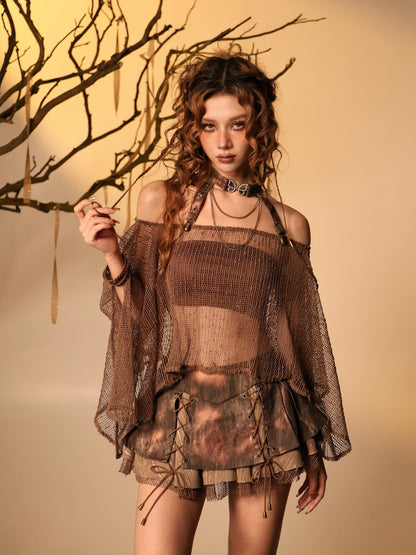 Virtual Orbit Butterfly Choker Mesh Sheer Wasteland Multi Way Women&