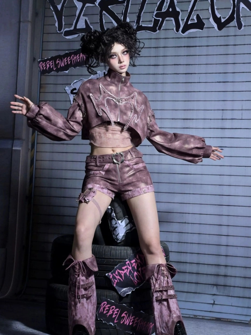 Virtual Orbit Corroded Butterfly Punk Leg Harness