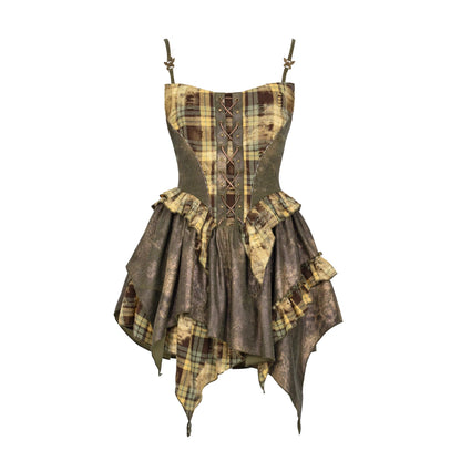 Virtual_Orbit_Disordered_Boundary_Asymmetric_Plaid_Mini_Dress_MISSTT