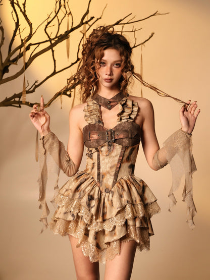 Virtual Orbit Distressed Burnt Lace Wasteland Puff Women&