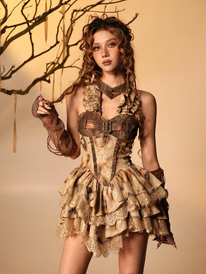 Virtual Orbit Distressed Burnt Lace Wasteland Puff Women&