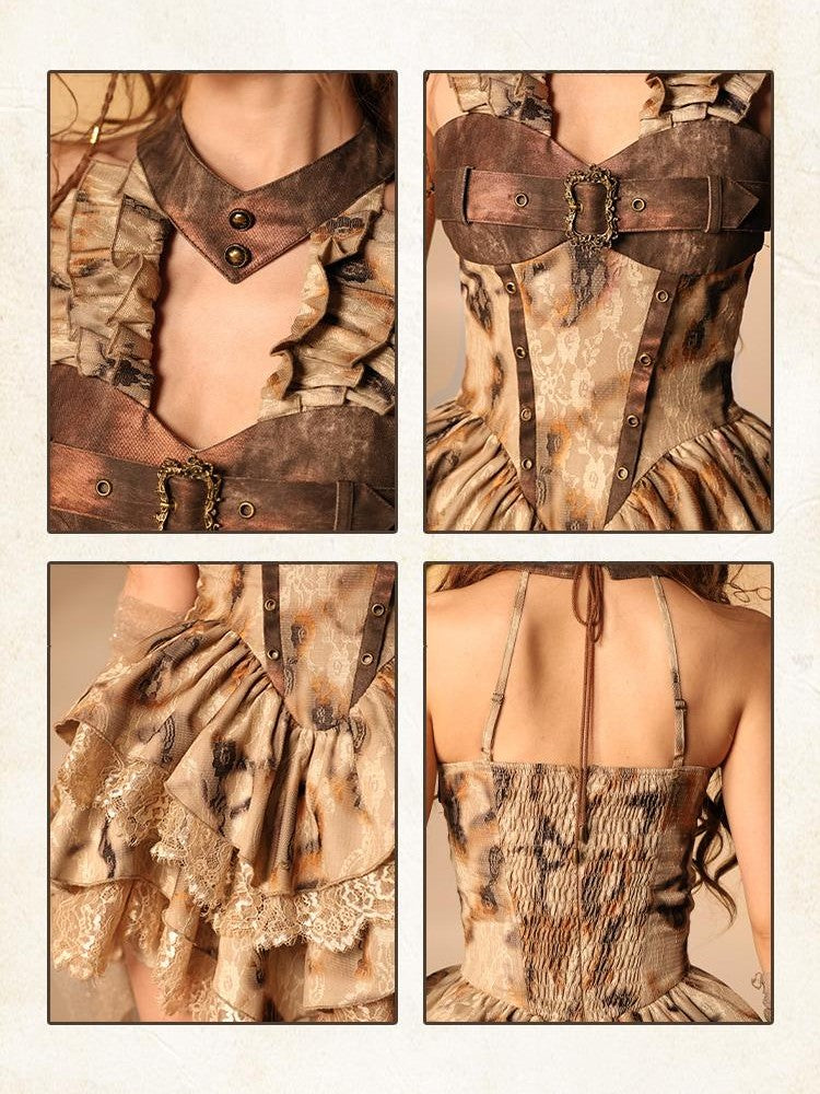 Virtual Orbit Distressed Burnt Lace Wasteland Puff Women&
