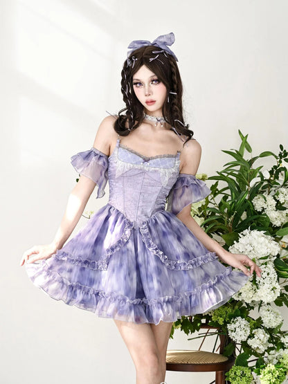 Virtual Orbit Dreamweaver Sweetheart Tiered Lace Dress