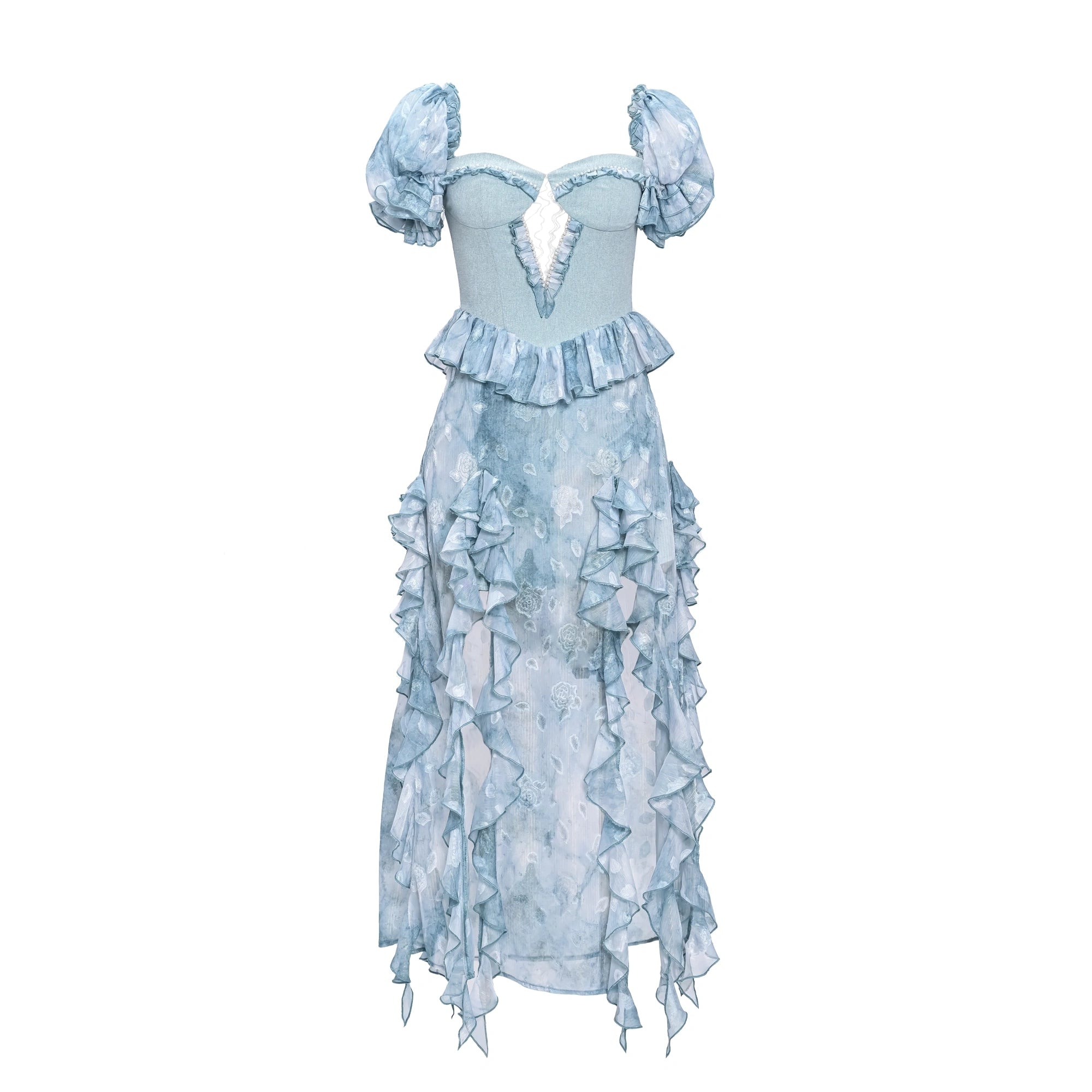 Virtual_Orbit_Dreamy_Blue_Rose_Ruffle_Slit_V-neck_Dress_MISSTT