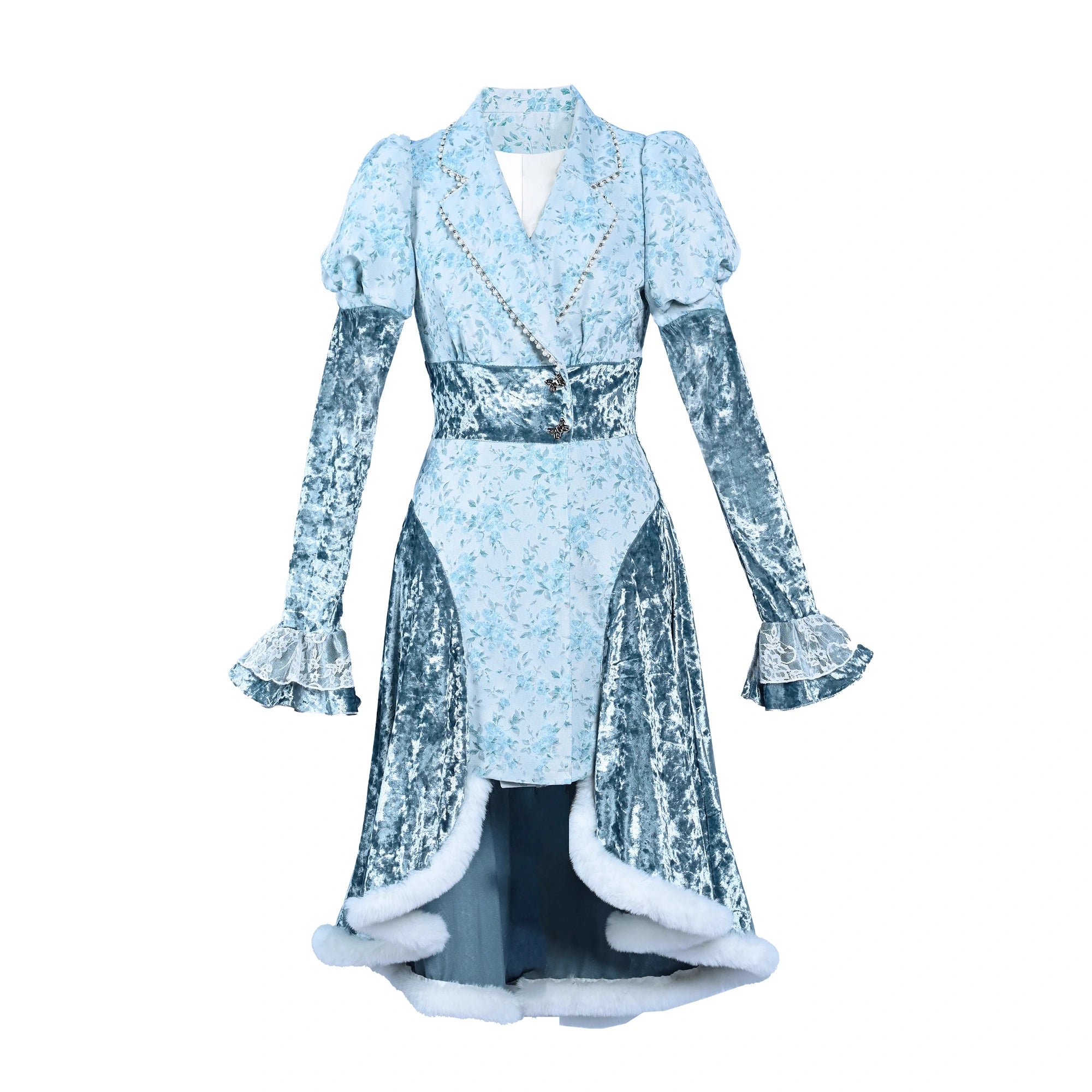 Virtual_Orbit_Frozen_Illusion_Velvet_Blazer_Dress_With_Floral_Lace_MISSTT