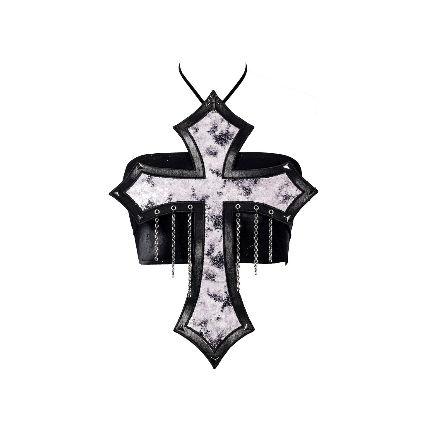 Virtual_Orbit_Future_Y3_K_Cross_Studded_Chain_Glitter_Crop_Top_MISSTT