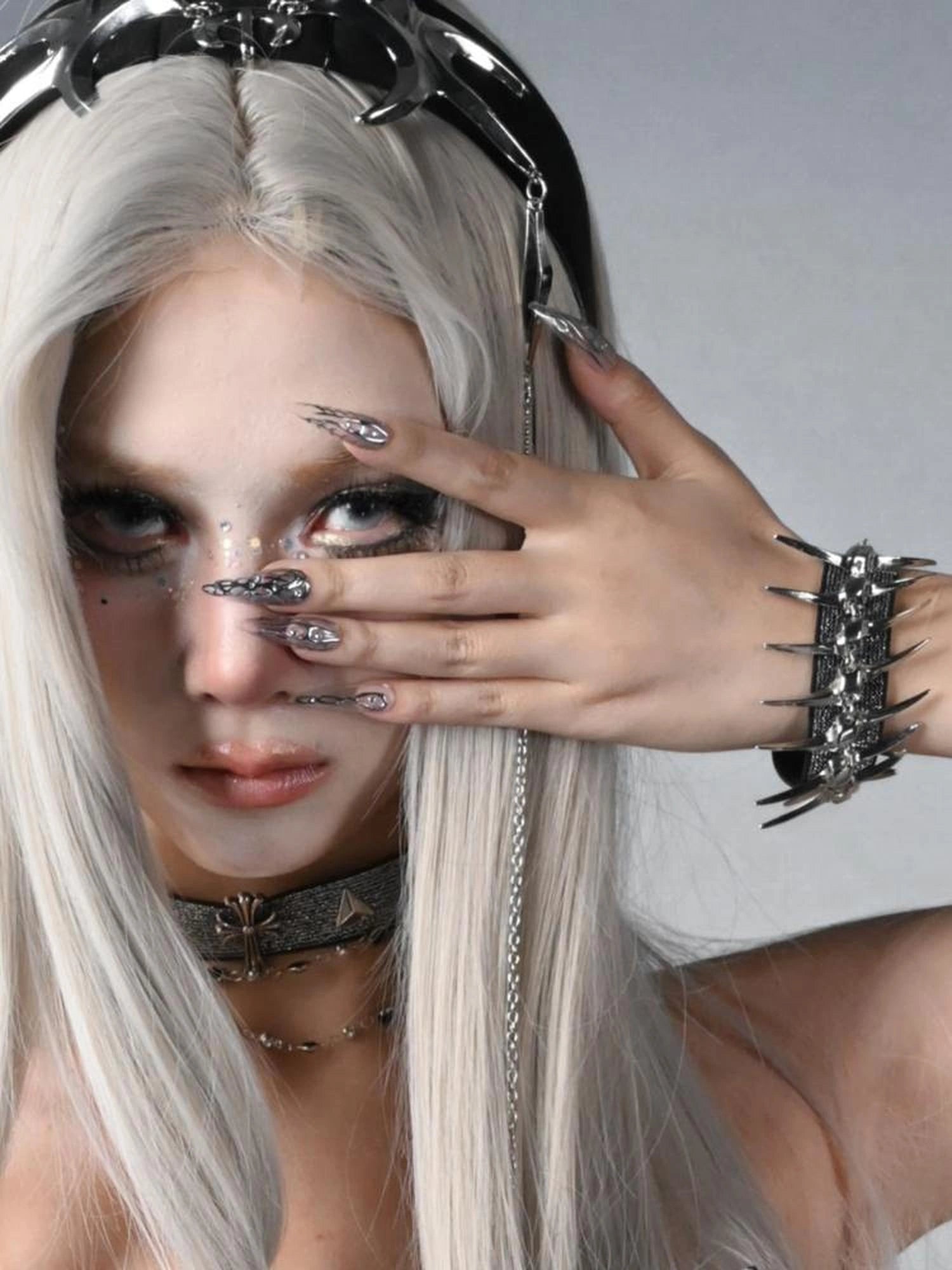 Virtual Orbit Phantom Y3K Cyberpunk Snake Bone Bracelet