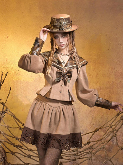 Virtual Orbit Steampunk Vintage Navy Collar Schoolgirl Women&