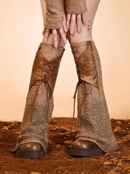 Virtual Orbit Vintage Distressed Knit Leg Warmer