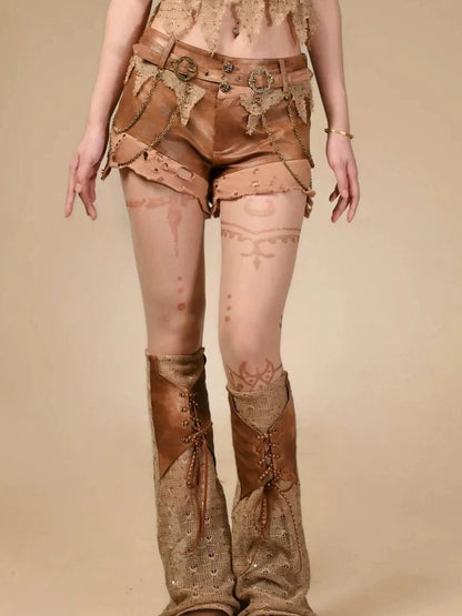 Virtual Orbit Vintage Distressed Knit Leg Warmer