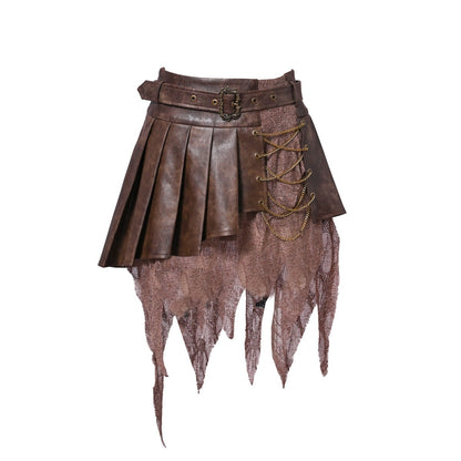 Virtual_Orbit_Vintage_Distressed_Patchwork_Asymmetric_Pleated_Low_Waist_Women&