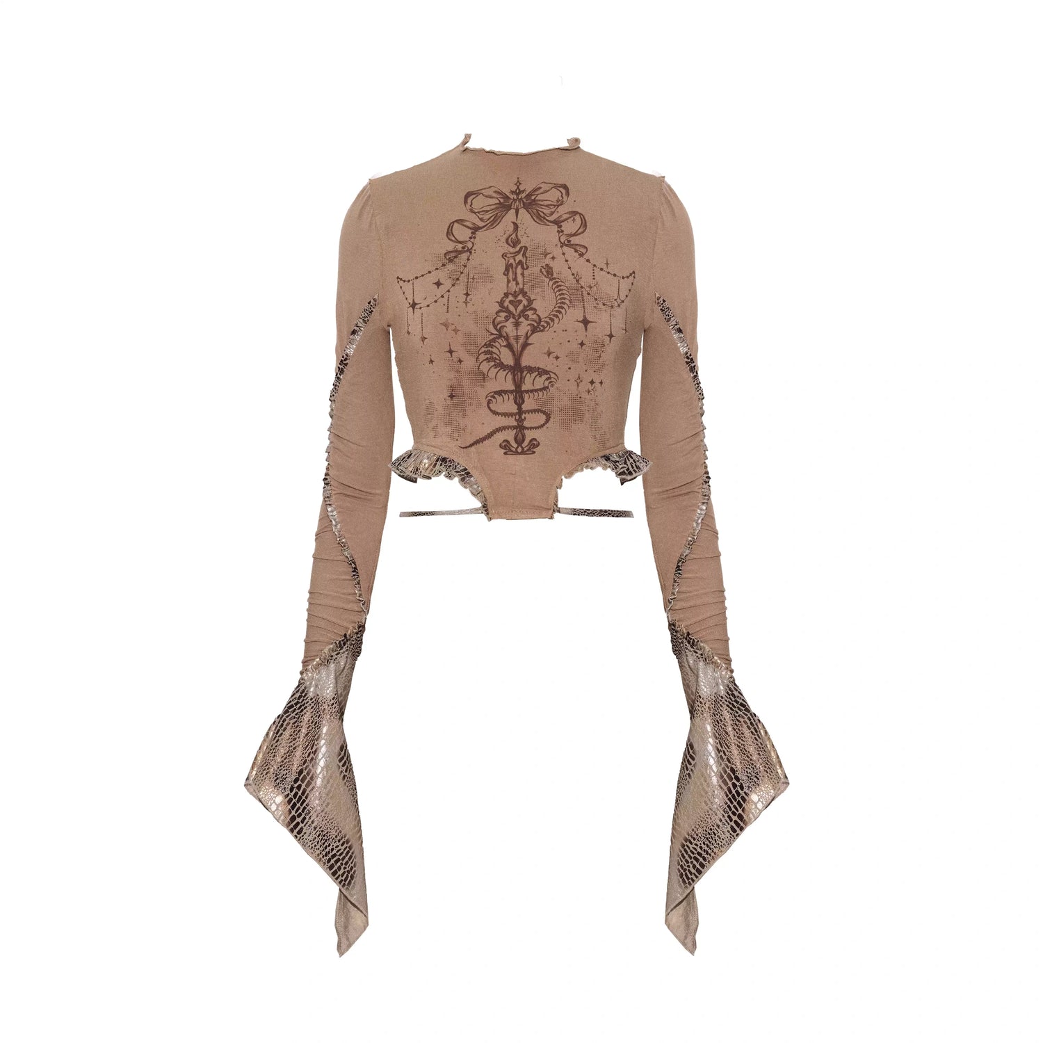 Virtual_Orbit_Vintage_Snake_Print_Ruffle_Trim_Stretch_Knit_Top_MISSTT