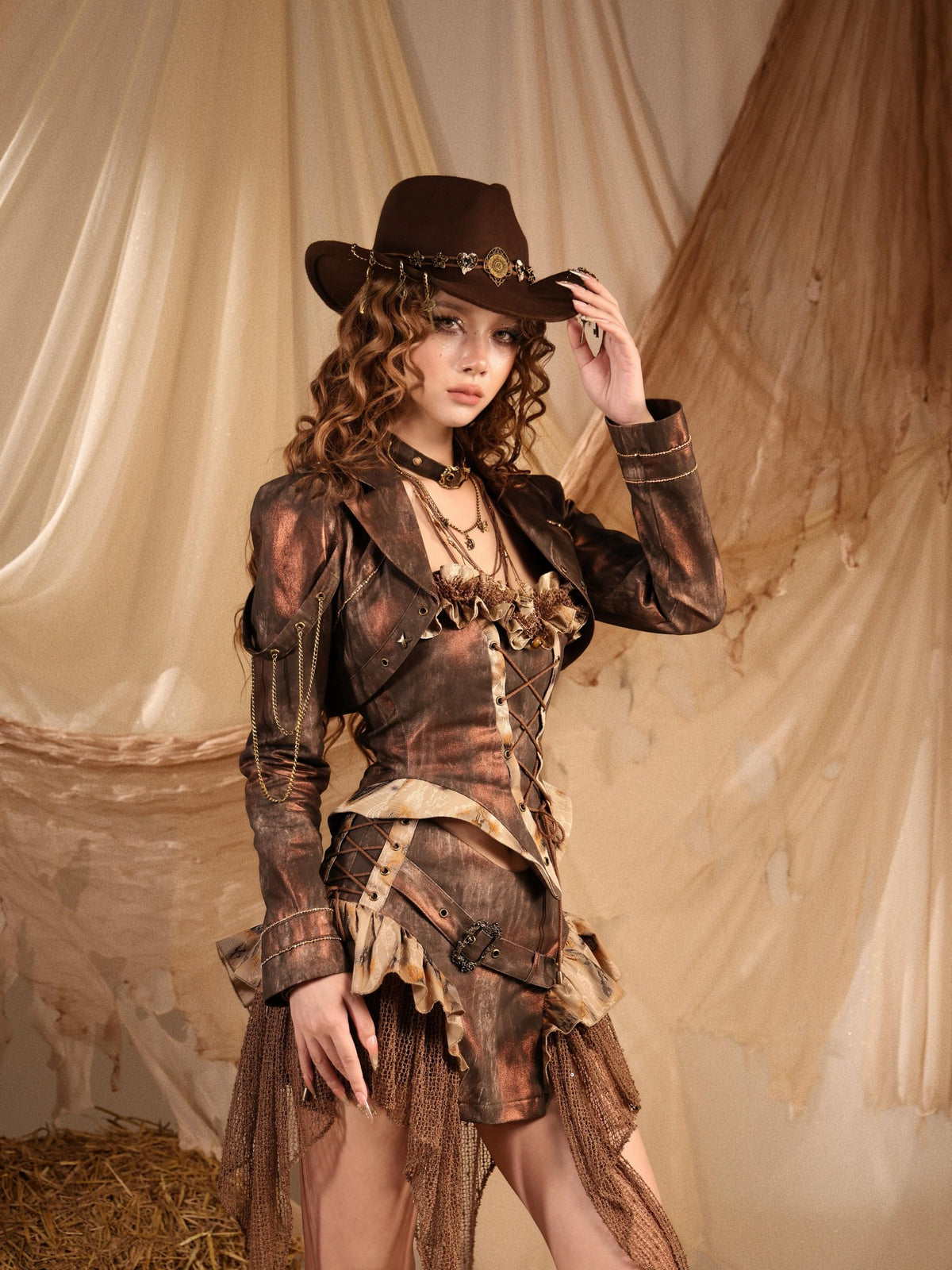Virtual Orbit Wasteland Military Napoleon Vest Style Women&