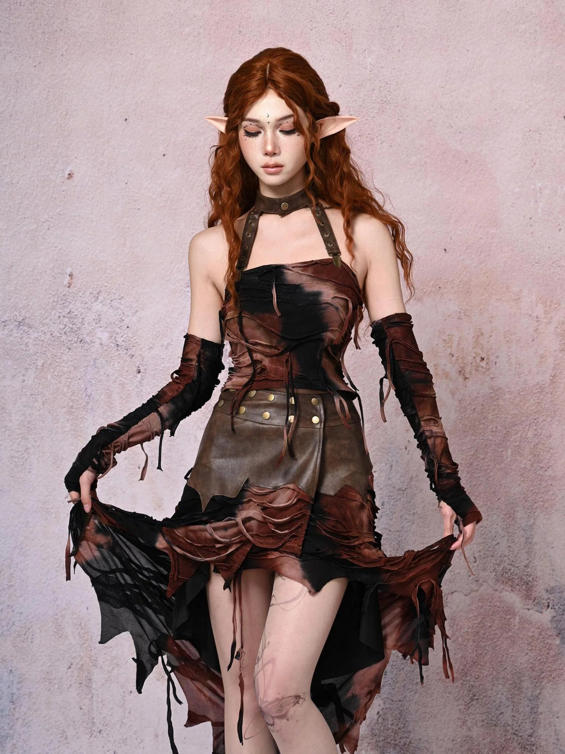 Virtual Orbit Wasteland Wanderer Fringe Halter Top Set