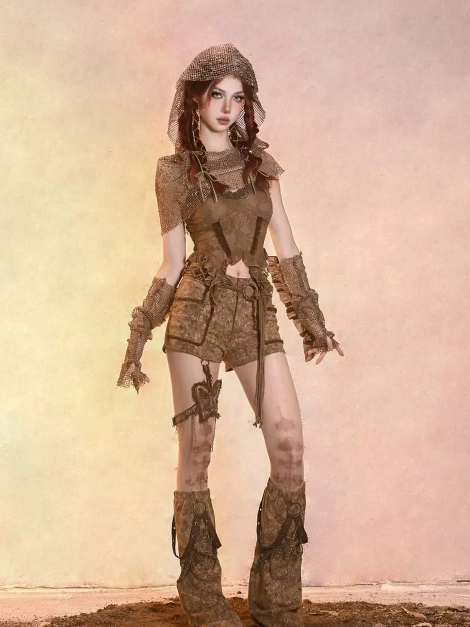 Virtual Orbit Worn Retro Mesh Arm Sleeves