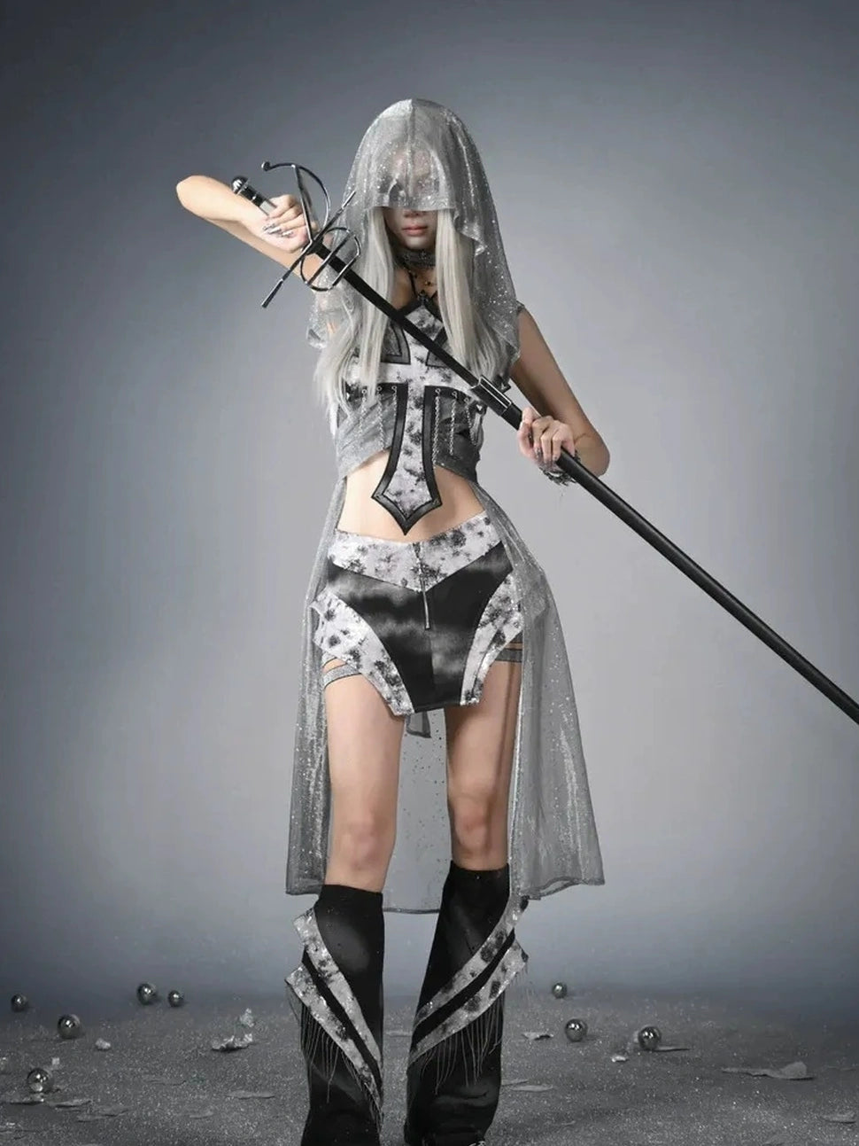 Virtual Orbit Y3K Cyber Wasteland Hooded Duster