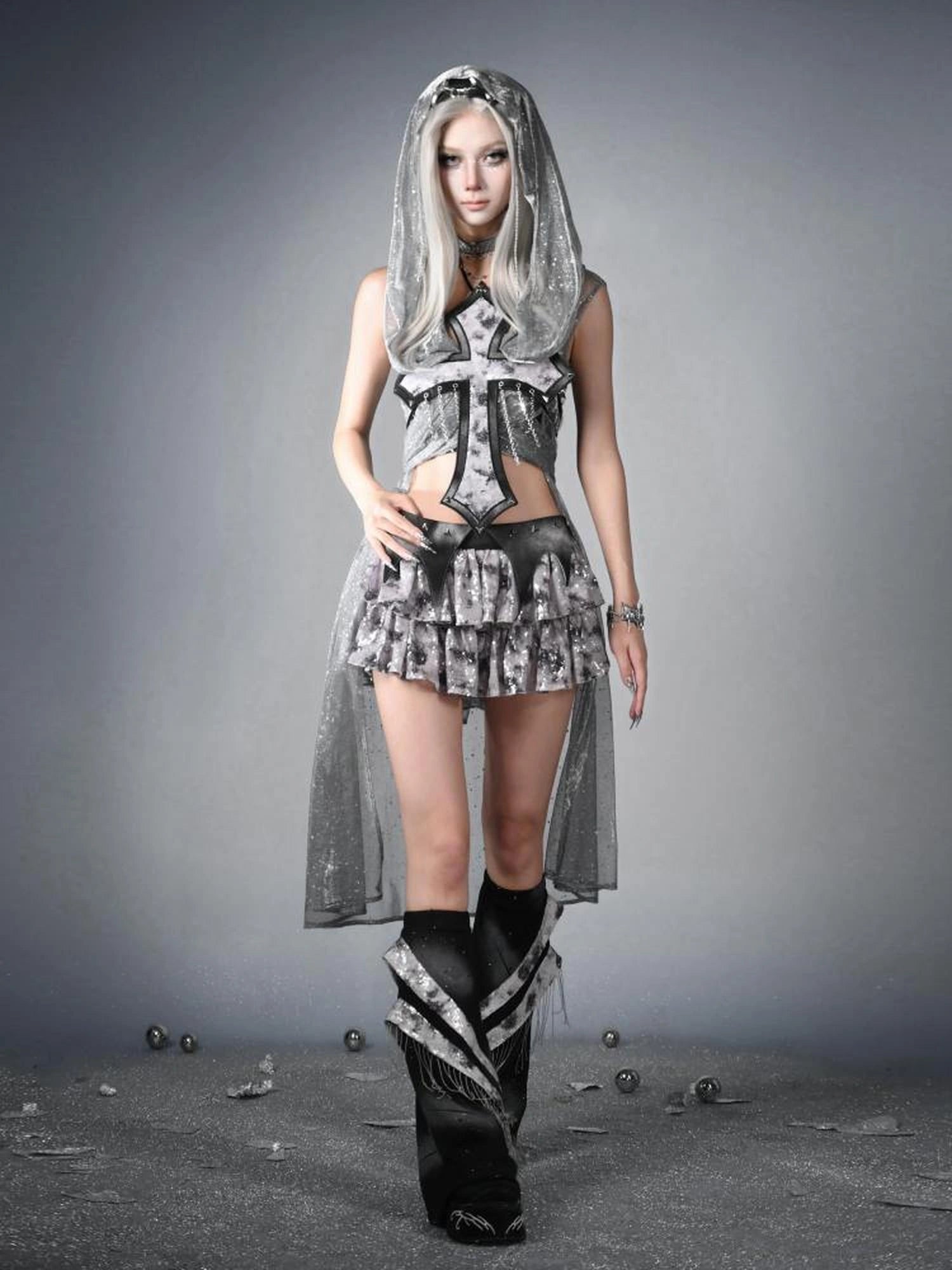 Virtual Orbit Y3K Cyber Wasteland Hooded Duster
