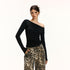 Vone_SheeE_American_Retro_Asymmetrical_Shoulder_Solid_Slim_Fit_Women&
