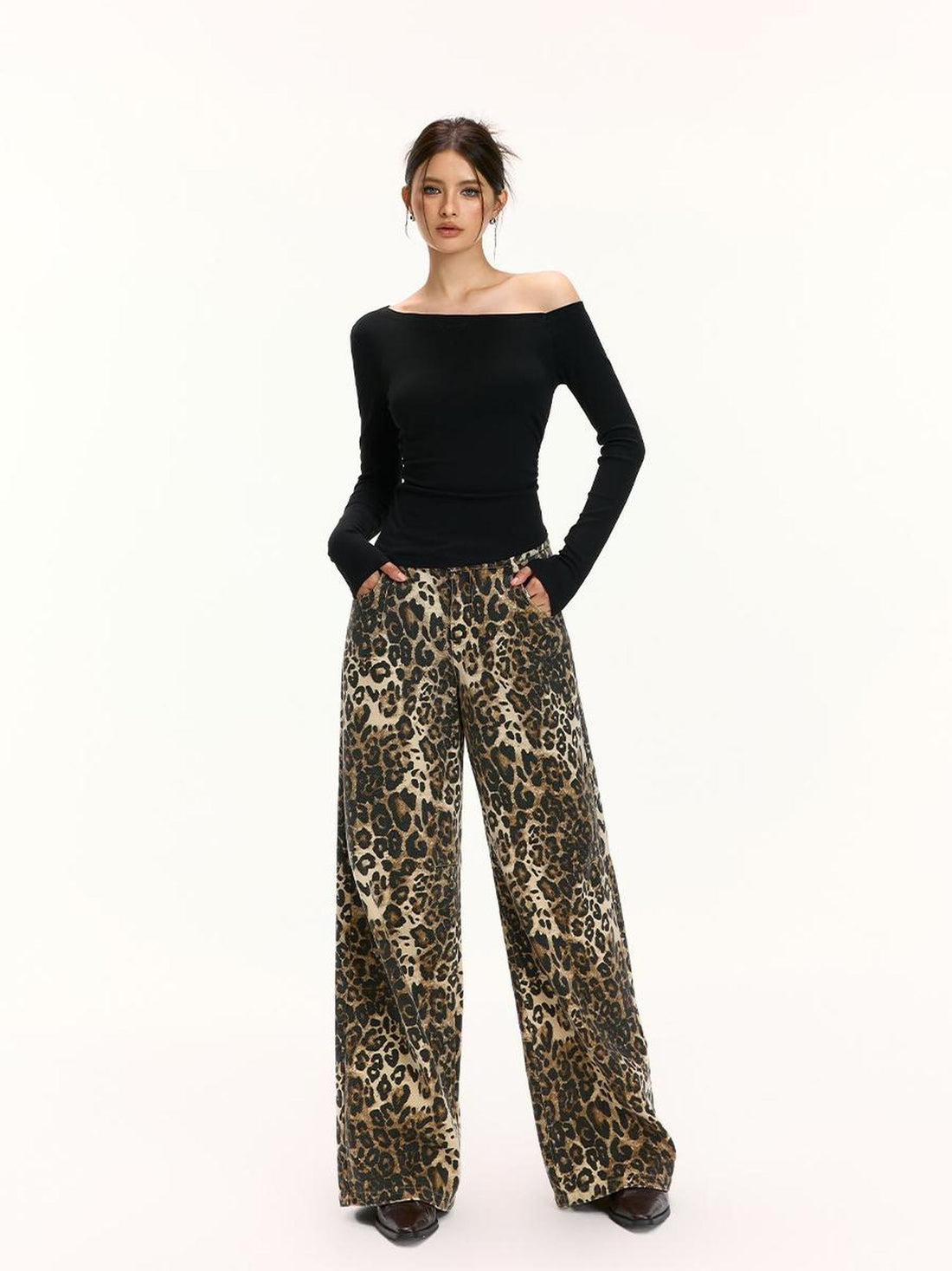 Vone SheeE American Retro Asymmetrical Shoulder Solid Slim Fit Women&