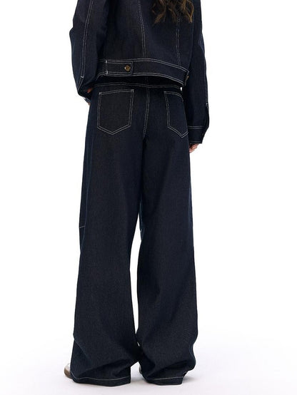 Vone SheeE American Retro Minimalist Multi-pocket Loose Fit Women&