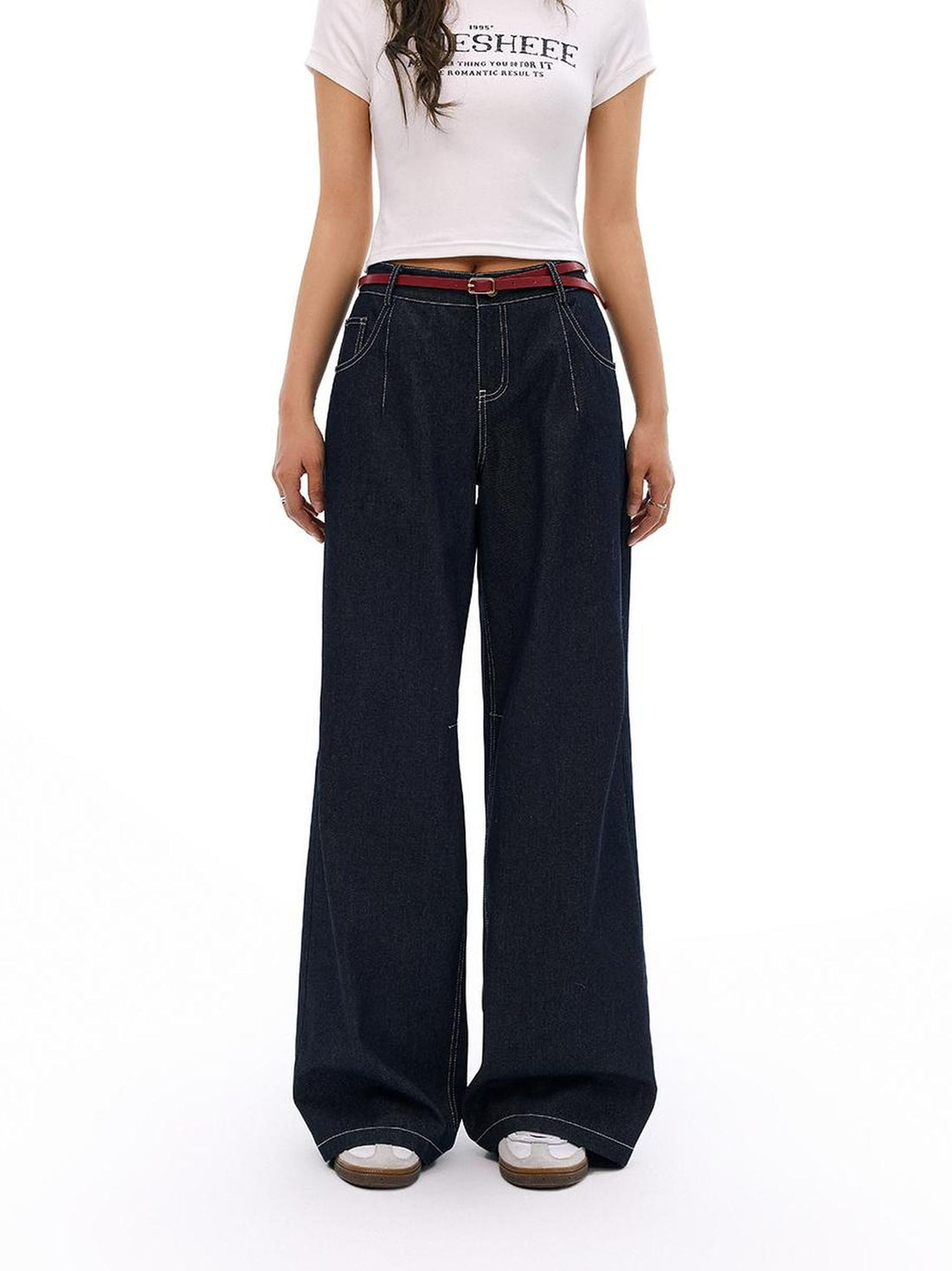 Vone SheeE American Retro Minimalist Multi-pocket Loose Fit Women&