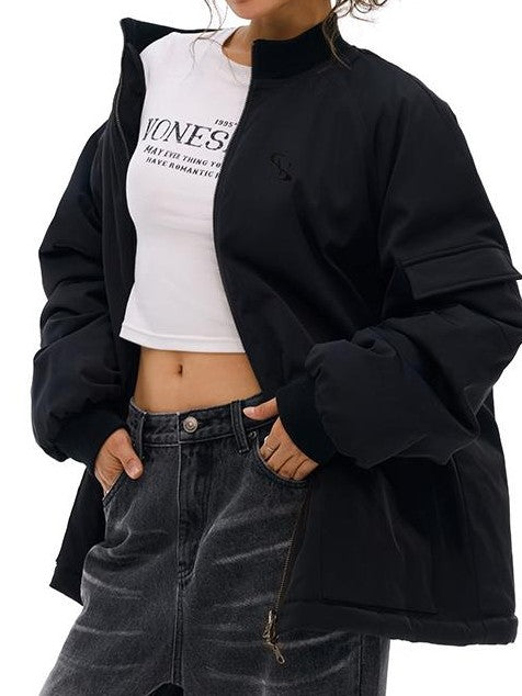 Vone SheeE Black Utility Loose Fit Thick Women&
