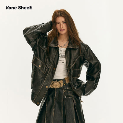 Vone_SheeE_Black_Vintage_Loose_Fit_Long_Sleeve_Lapel_Women&