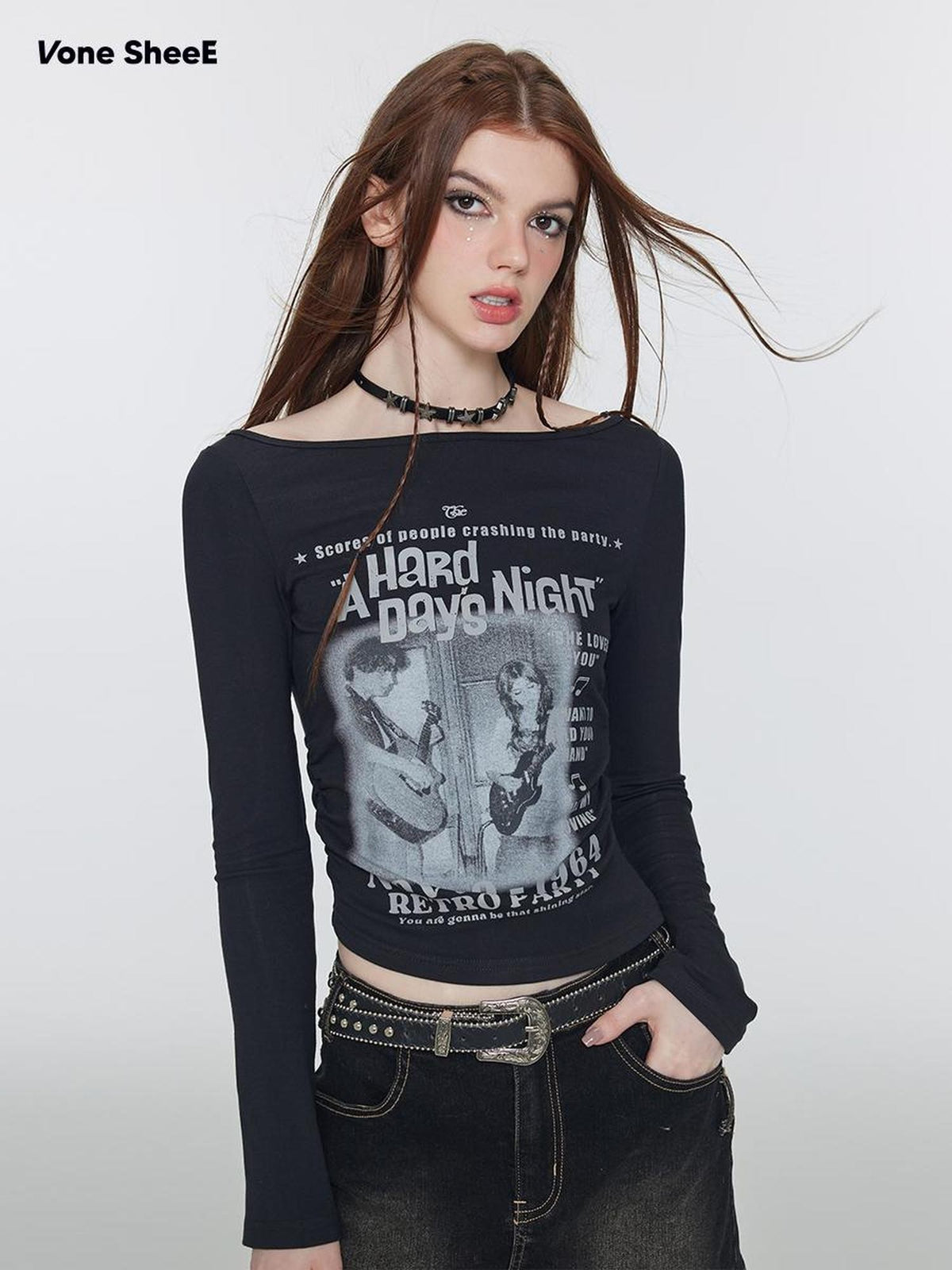 Vone SheeE Brown Print Slim Fit Women&