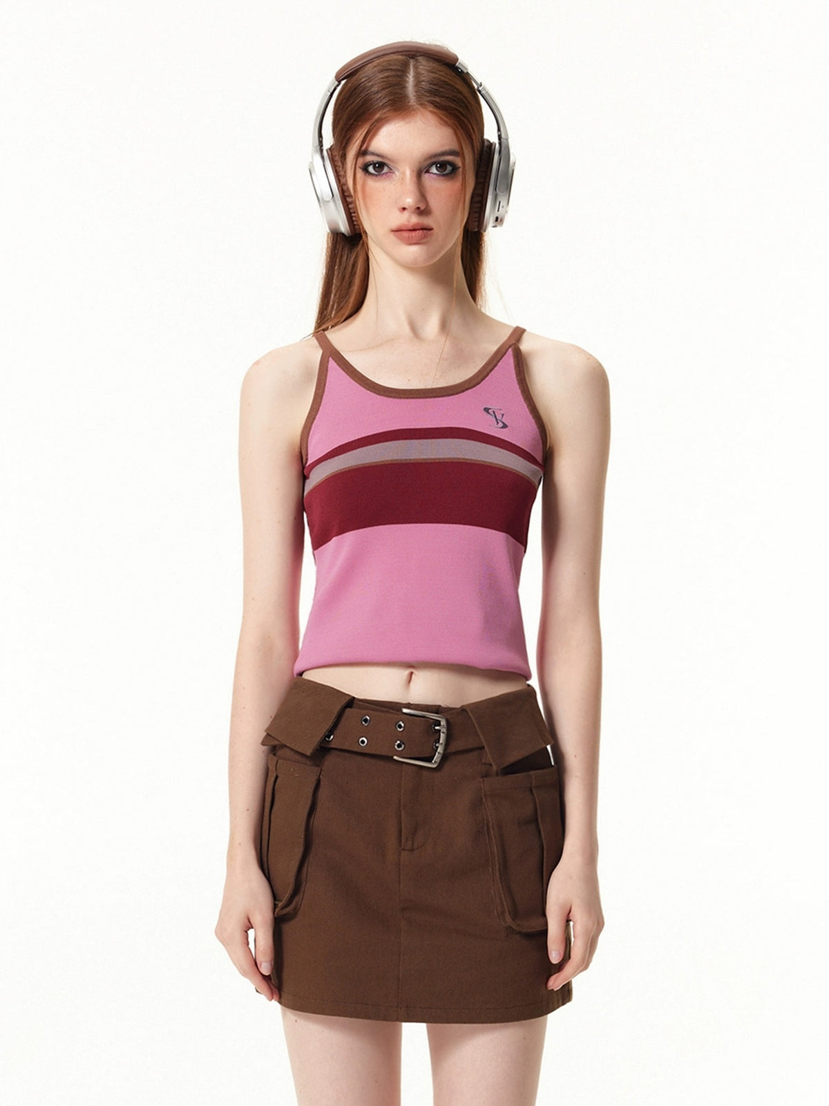 Vone_SheeE_Color_Block_Embroidered_Slim_Fit_Thin_Women&