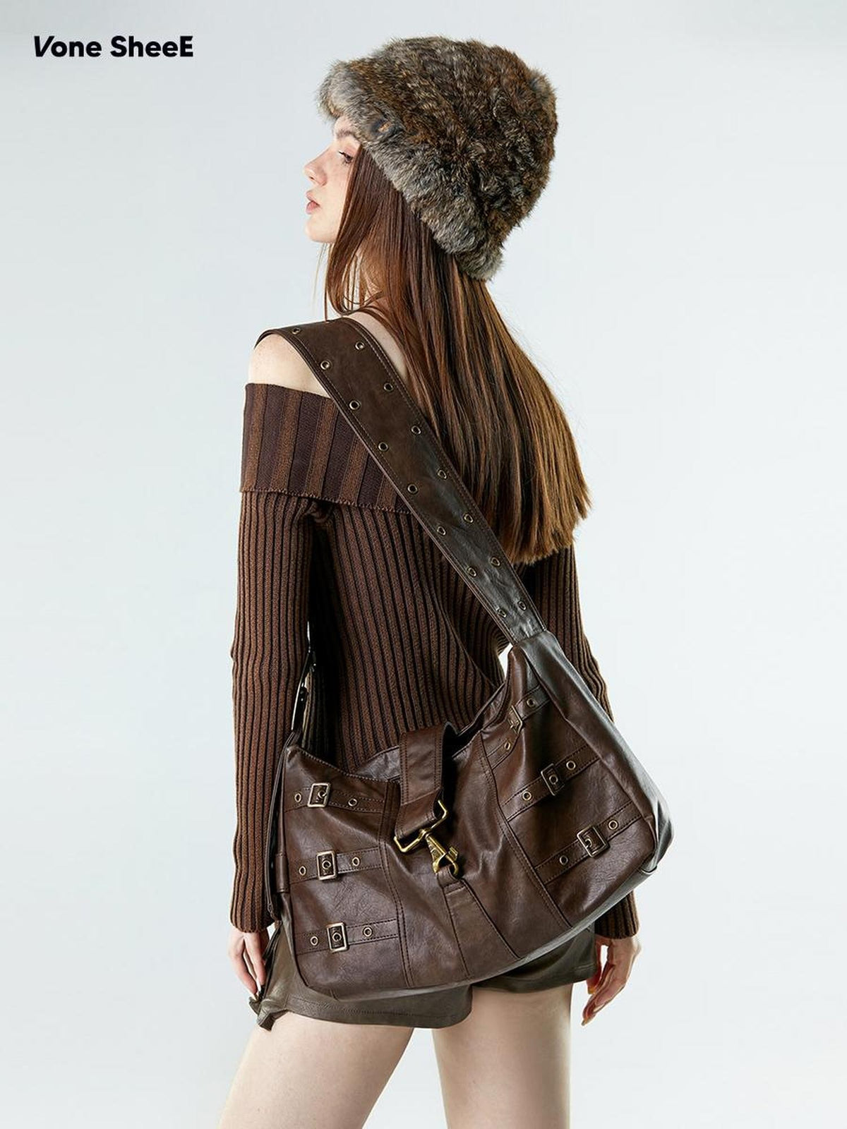 Vone SheeE Color Block Wide Strap Modern Women&
