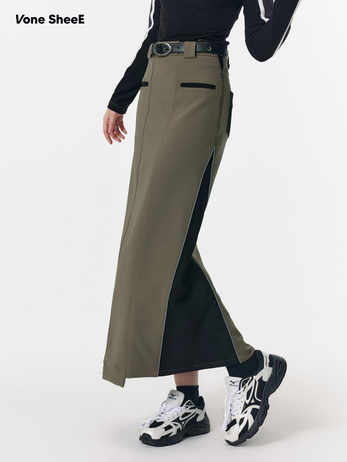 Vone SheeE Colorblock Patchwork Sporty Straight Women&